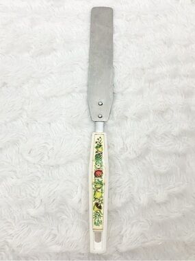 Vintage Steel Spatula Veggies Mushrooms Handle Icing Spreader Cottagecore Boho